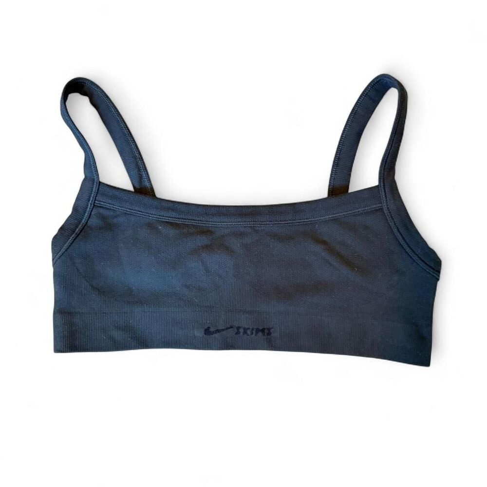 Nike x SKIMS Sports Bra Black Size Small Minimal Logo Activewear Rare